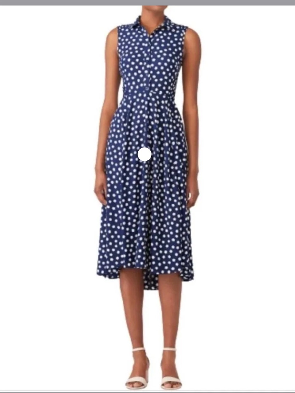 Kate Spade New York California Dreaming Cloud Dot Sleeveless Midi Shirtdress
